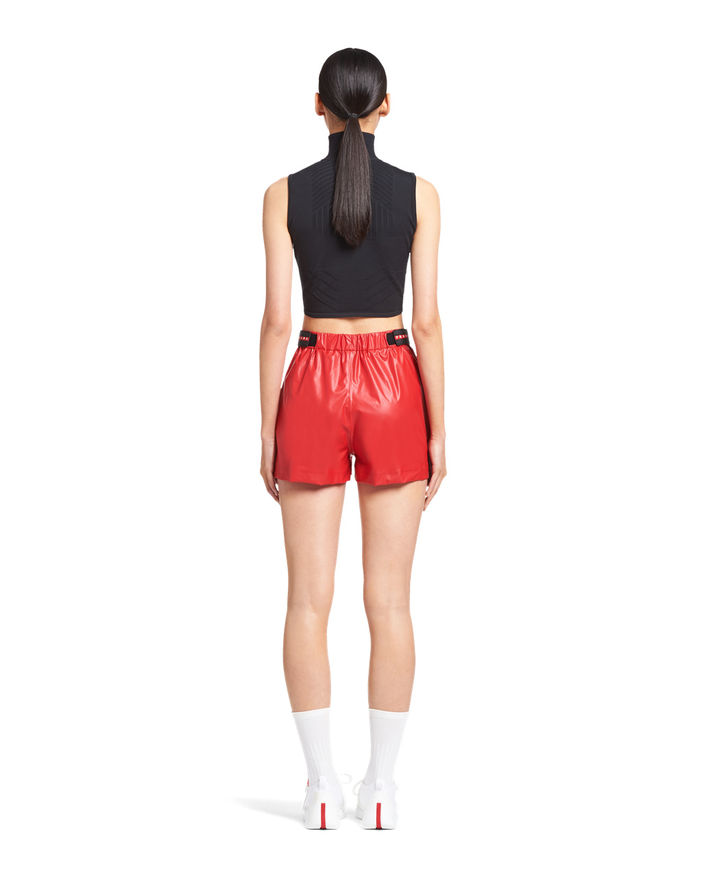 Prada Light Nylon Shorts Rojas | 21085-XINS