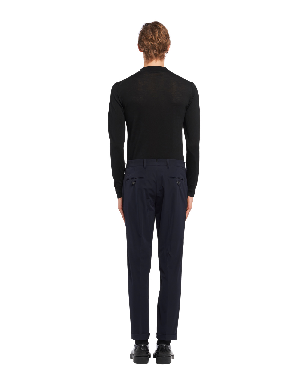 Prada Light Stretch Techno Fabric Trousers Azul Marino | 83620-MSXQ