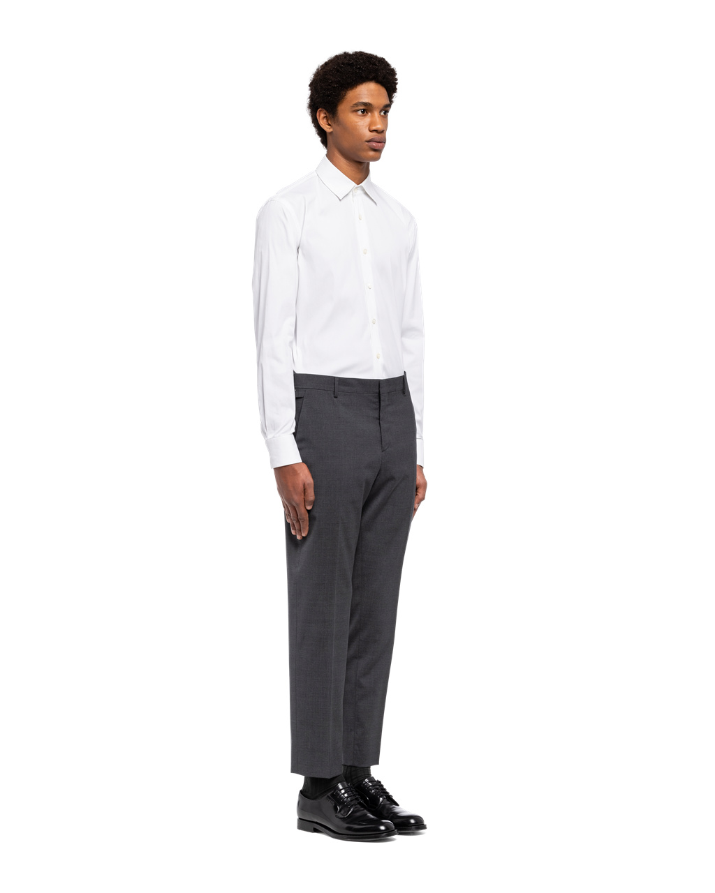 Prada Light Stretch Wool Trousers Slate Gray | 59340-YZPJ