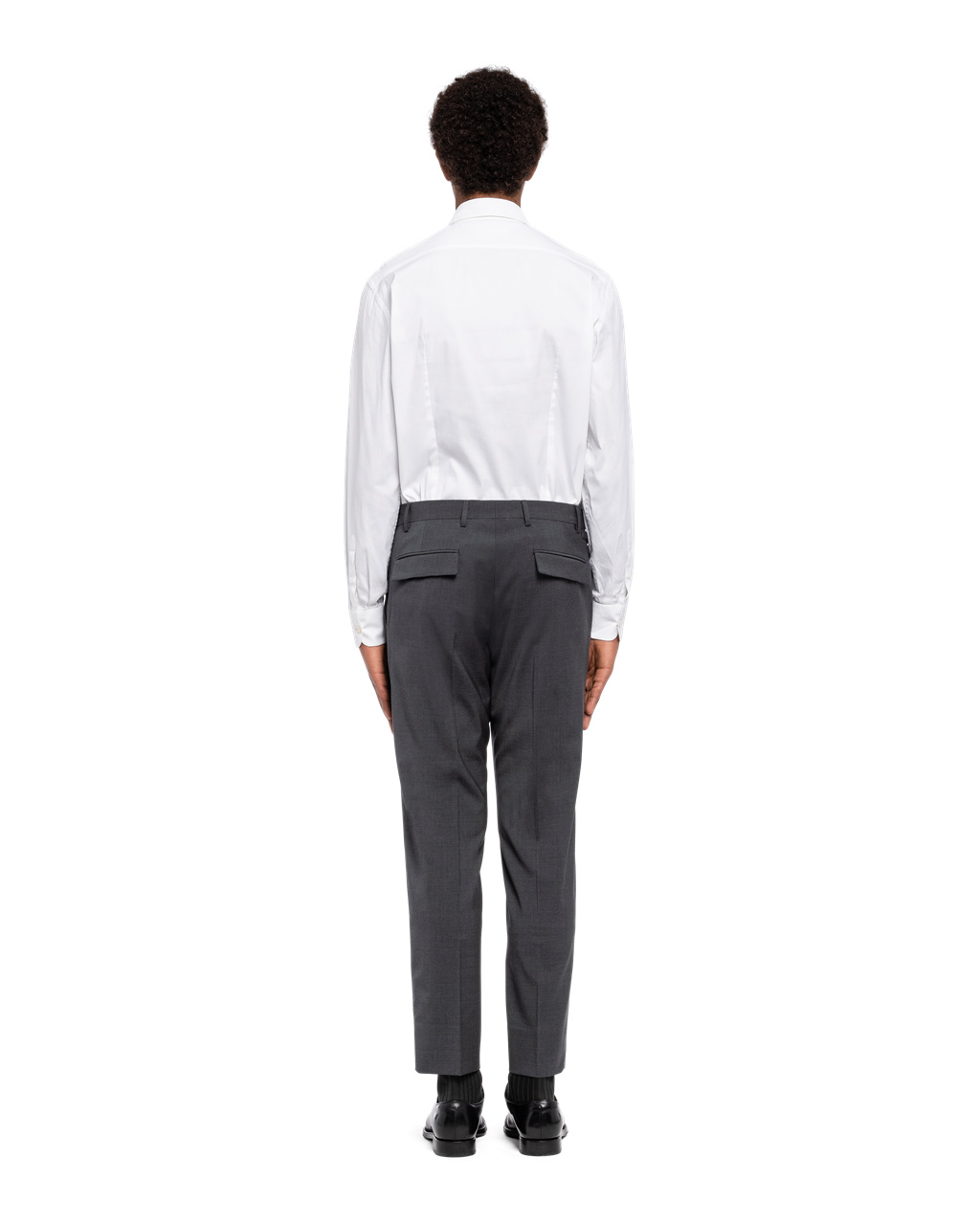 Prada Light Stretch Wool Trousers Slate Gray | 59340-YZPJ