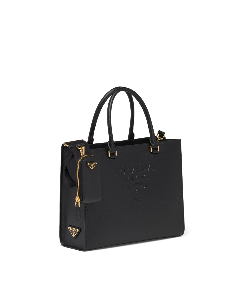 Prada Medium Saffiano Cuero Handbag Negras | 81720-OBSU