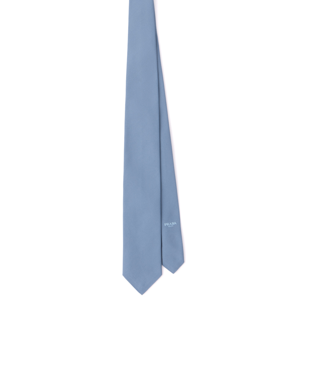 Prada Monochrome Silk Tie Azules | 60219-WRZK