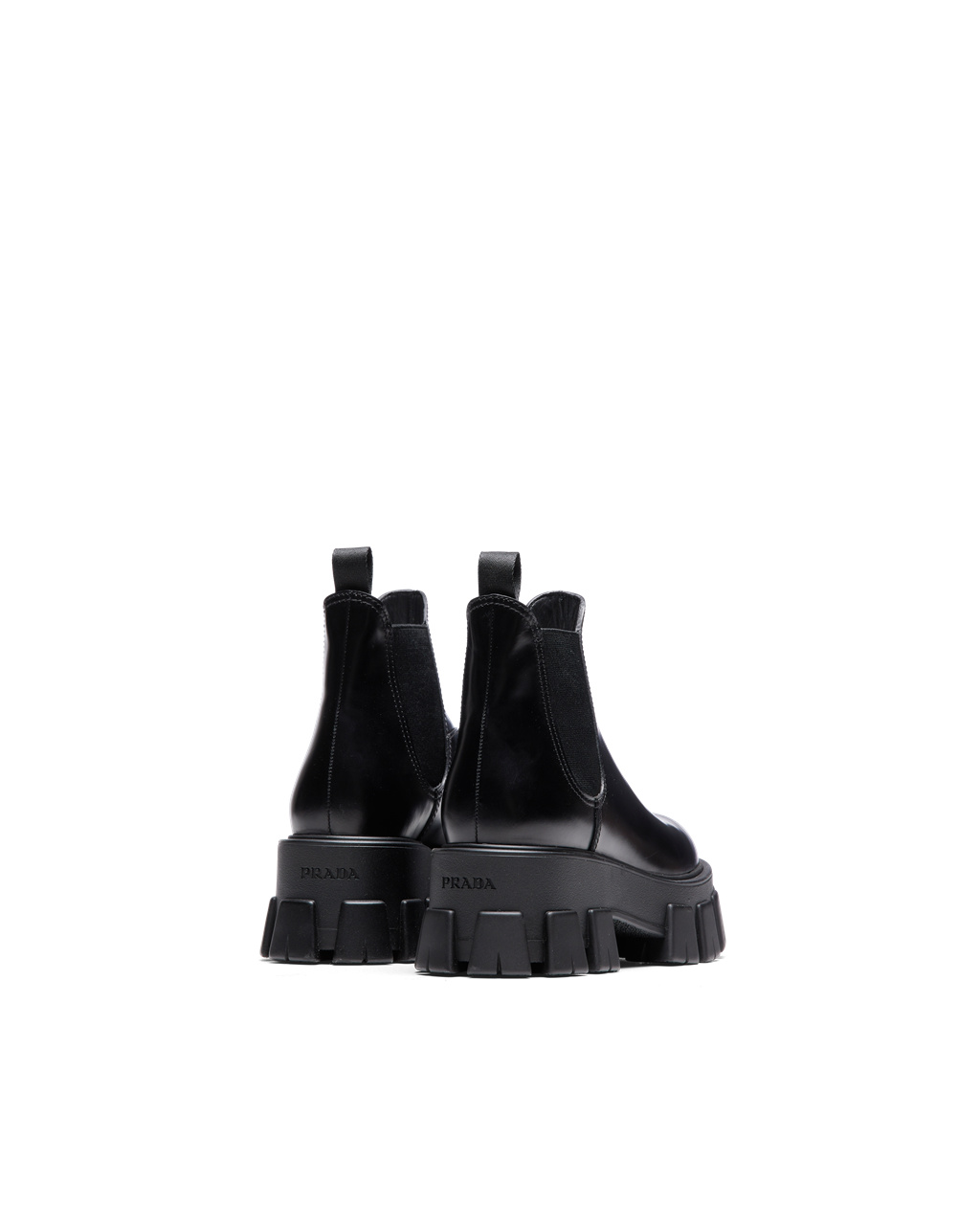 Prada Monolith Brushed Cuero Chelsea Boots Negras | 40273-EIZN