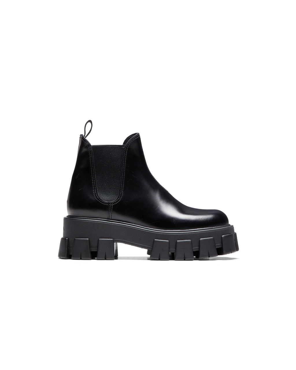 Prada Monolith Brushed Cuero Chelsea Boots Negras | 40273-EIZN