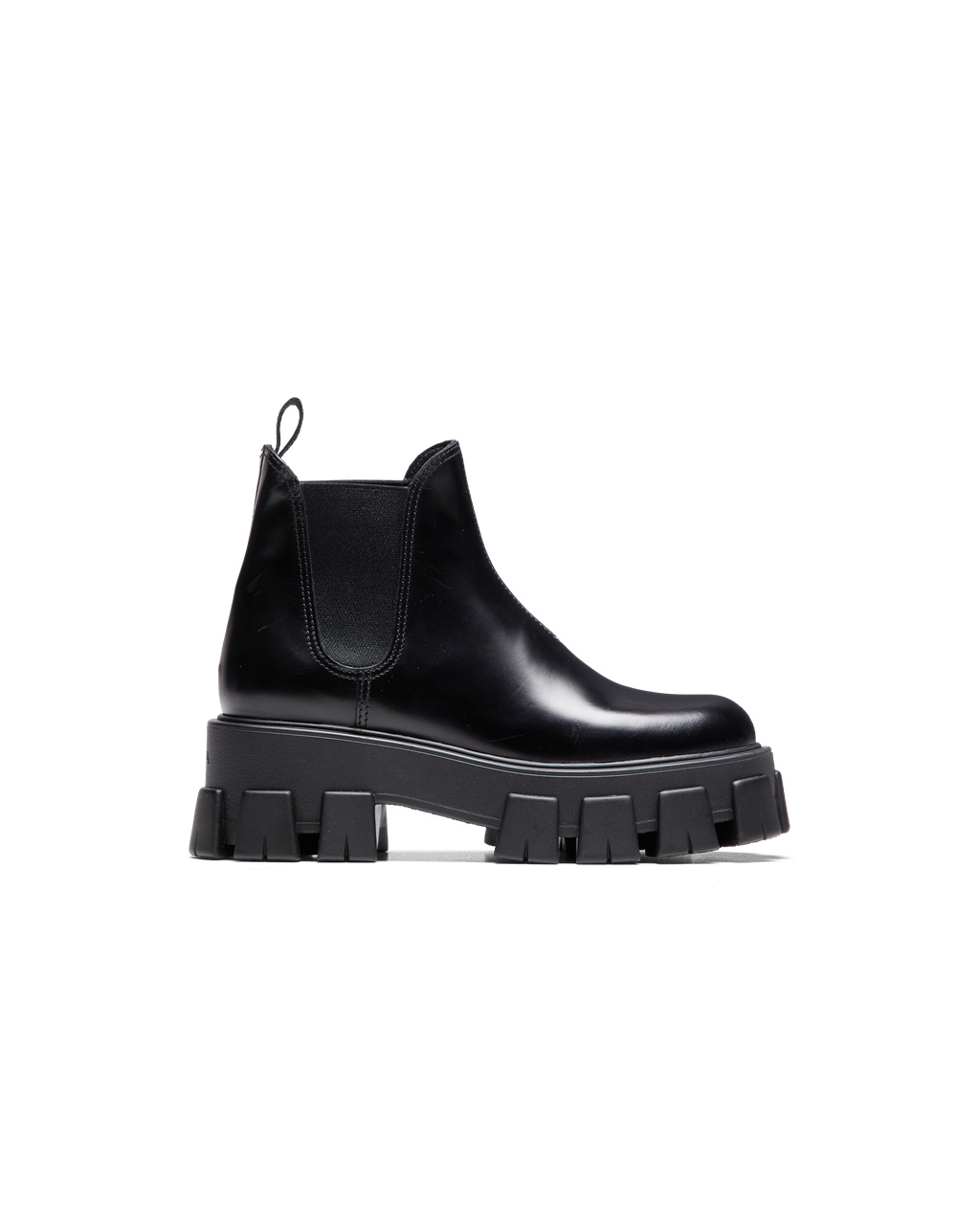 Prada Monolith Brushed Cuero Chelsea Boots Negras | 65903-PSWY