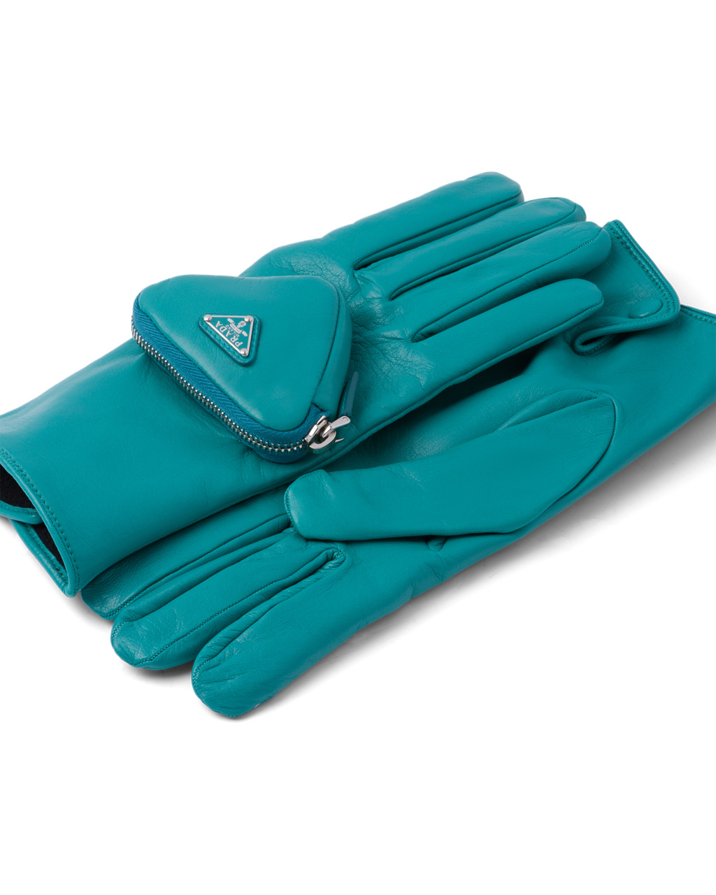 Prada Napa Cuero Gloves Azules Azules | 05629-QISH