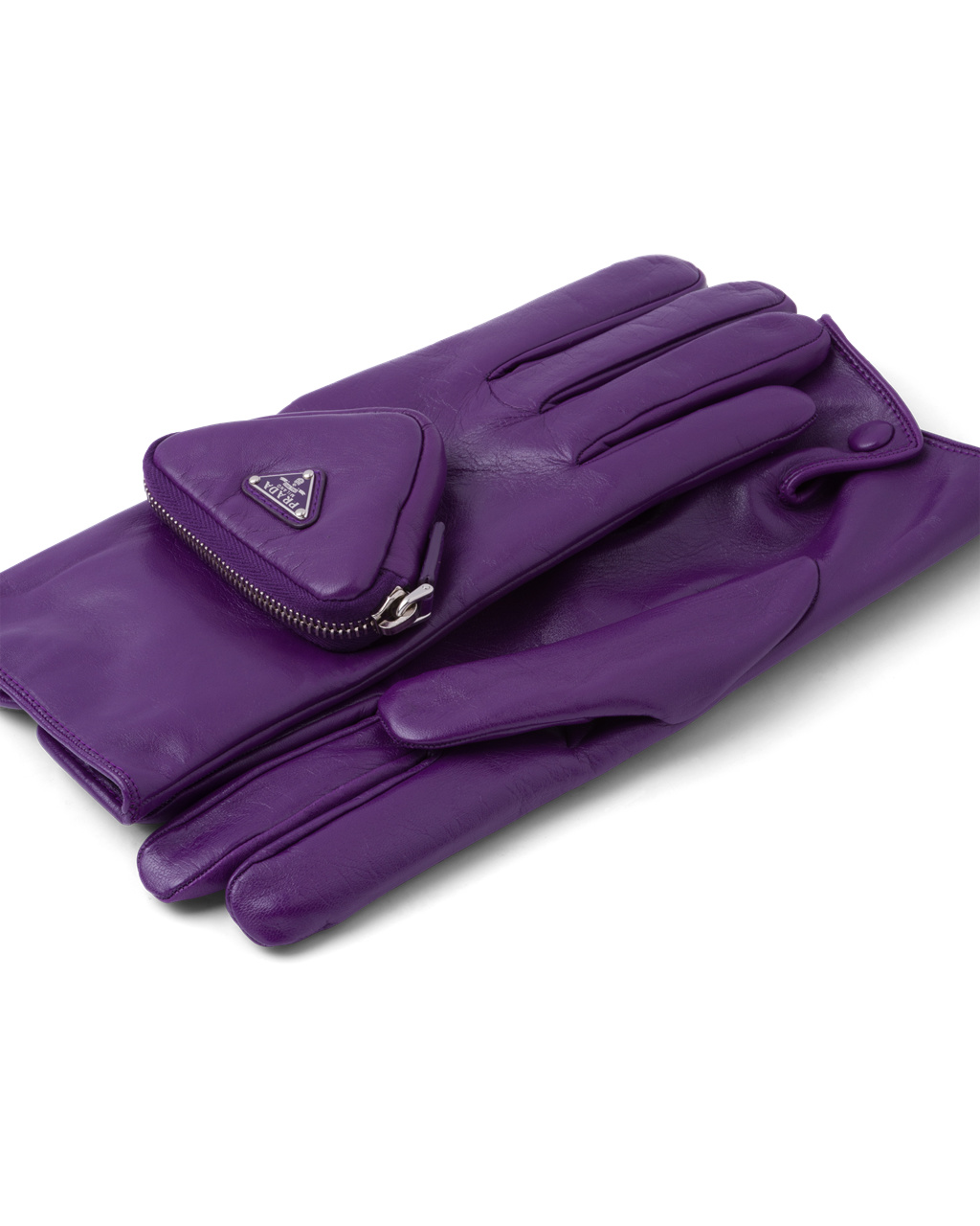 Prada Napa Cuero Gloves Cyclamen | 64179-WOMS