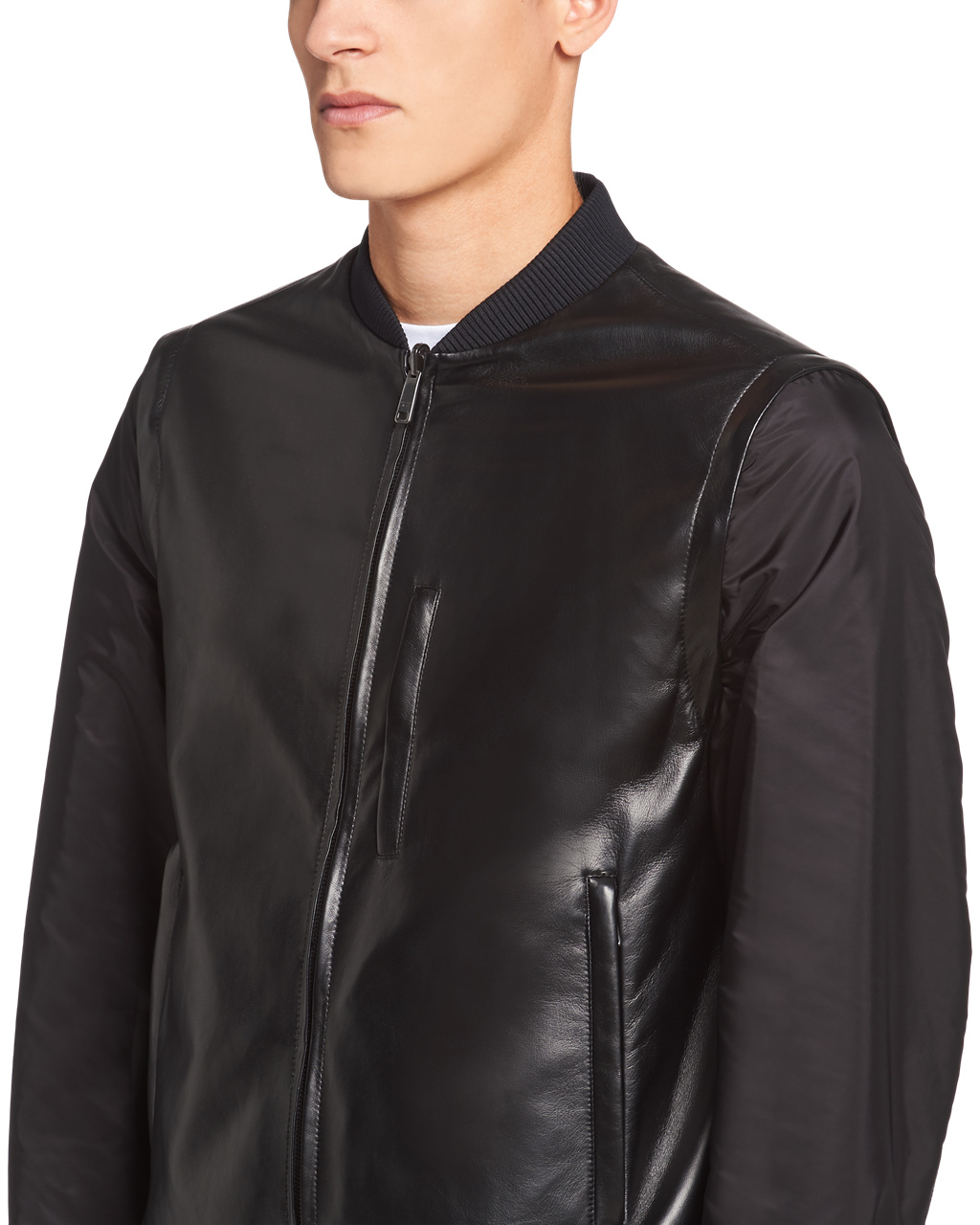 Prada Nappa Cuero Jacket Negras | 80653-FPQH