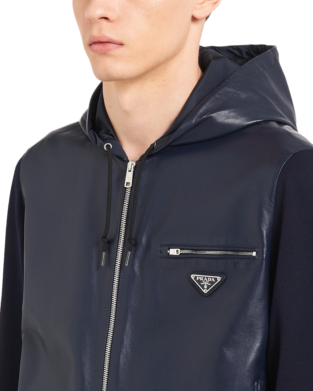 Prada Nappa Cuero Jacket Ultramarine | 95102-XKYN