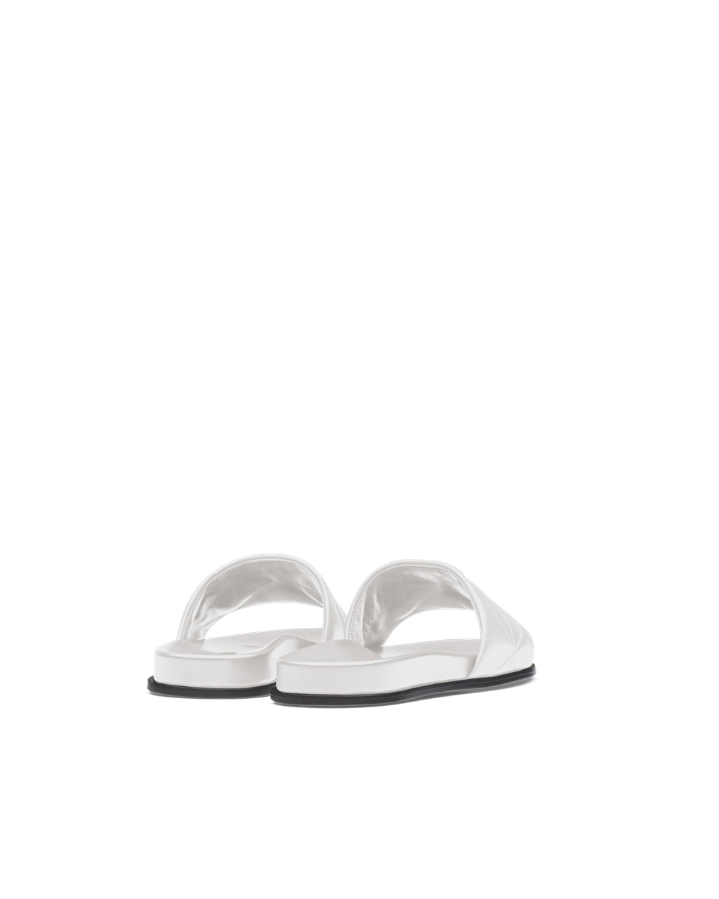 Prada Nappa Cuero Slides Blancas | 57381-MLZF