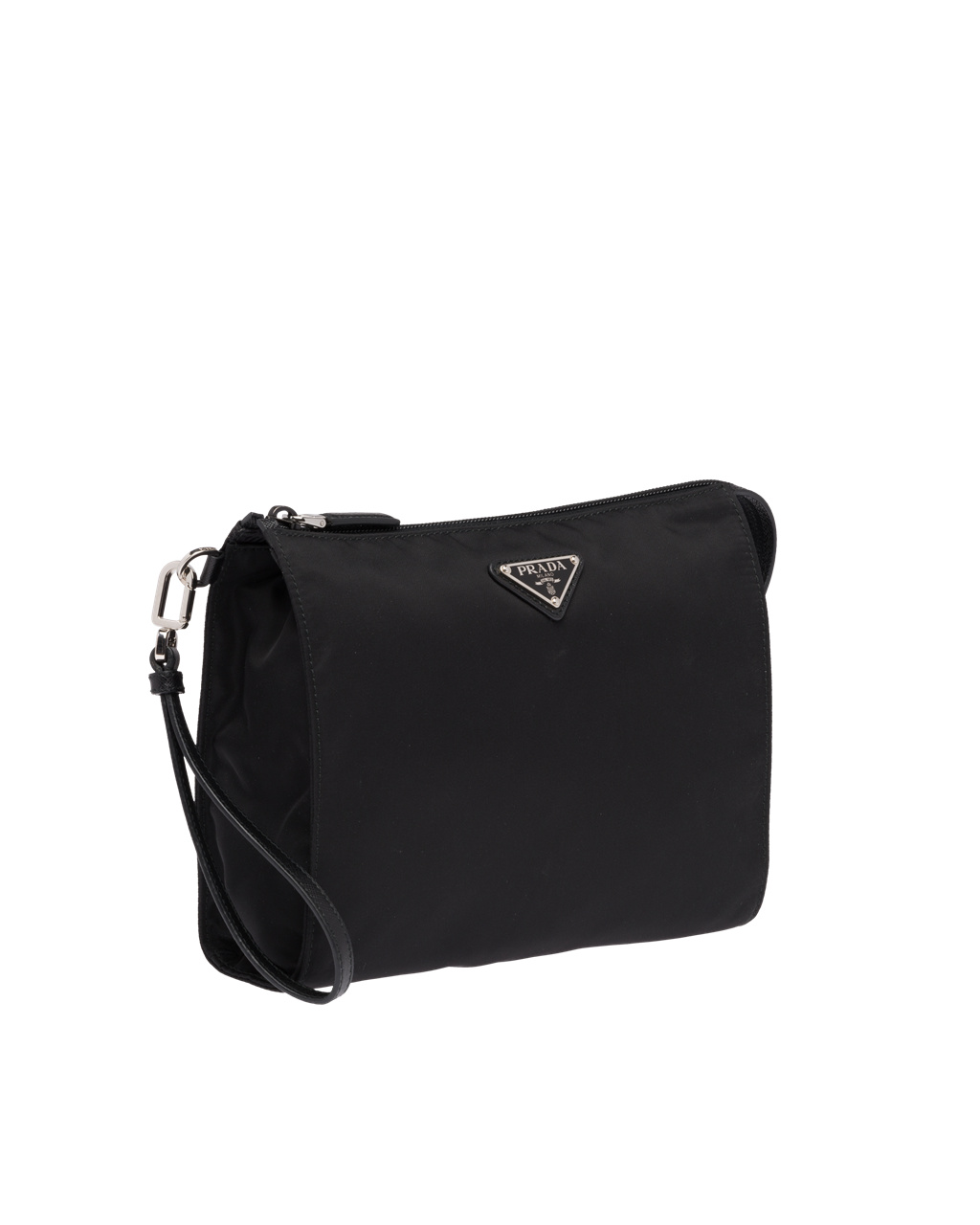 Prada Nylon And Saffiano Cuero Pouch Negras | 39267-DQGU