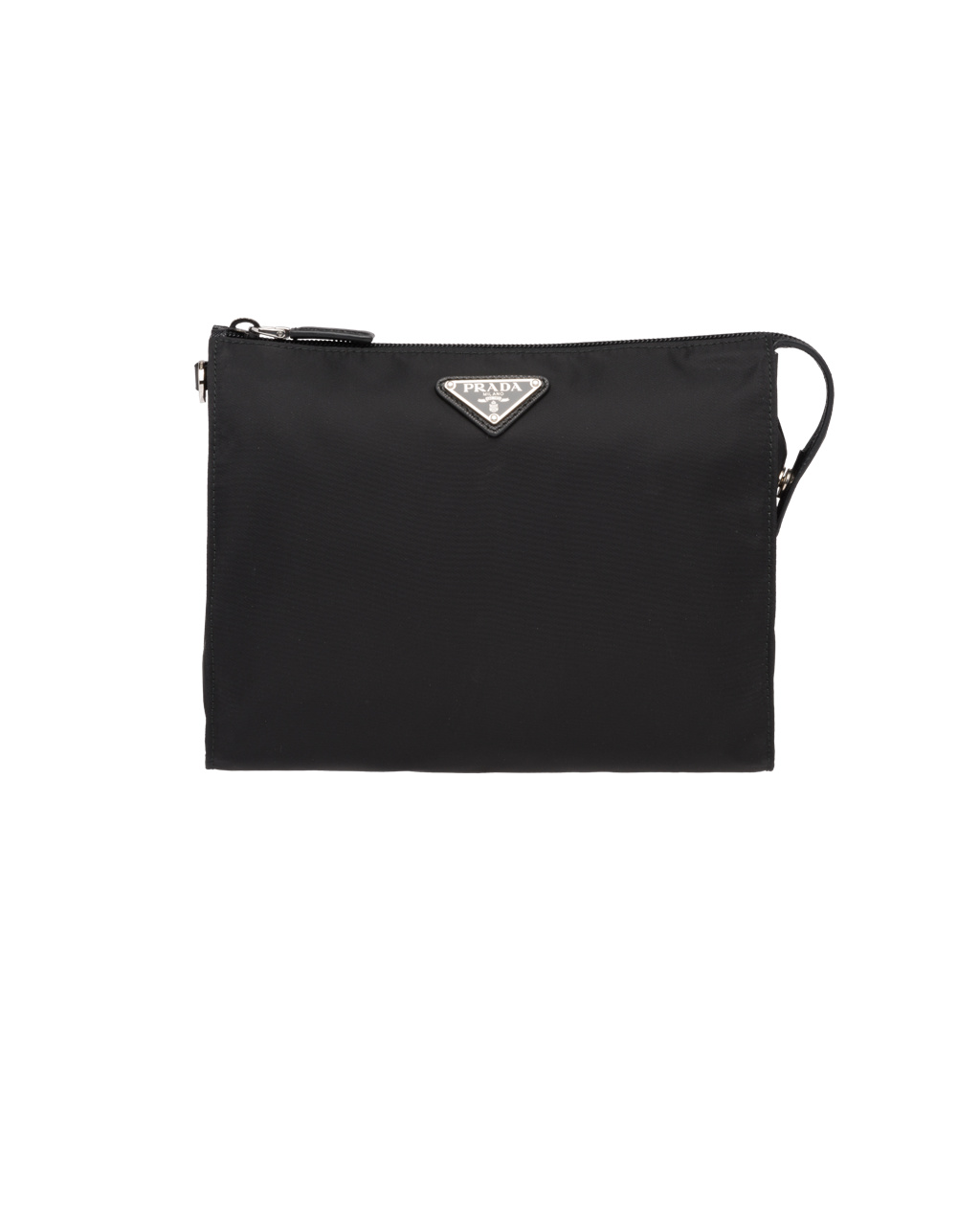 Prada Nylon And Saffiano Cuero Pouch Negras | 39267-DQGU