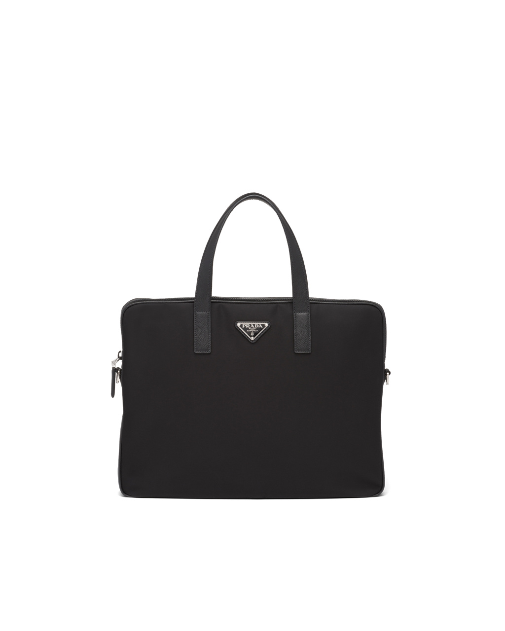 Prada Nylon And Saffiano Cuero Trabajo Bag Negras | 65019-HZGN