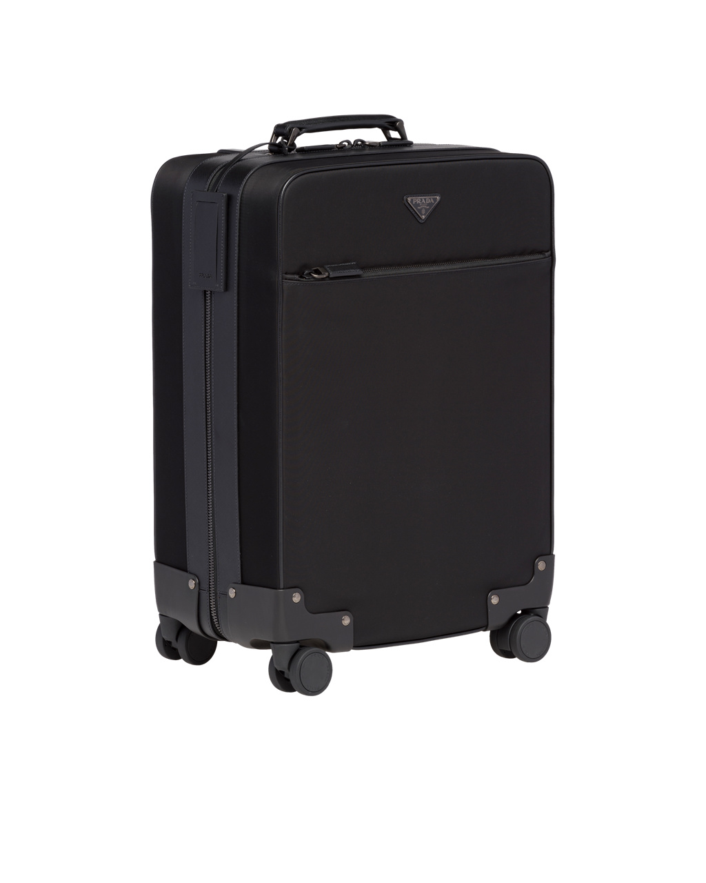 Prada Nylon And Saffiano Cuero Trolley Negras | 29346-YBPT