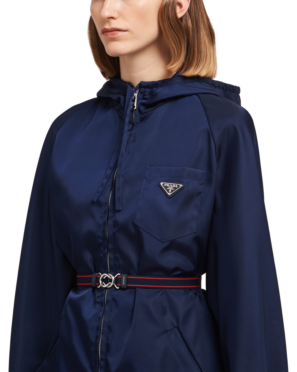 Prada Nylon Gabardine Blouson Jacket Azules | 50138-GARC