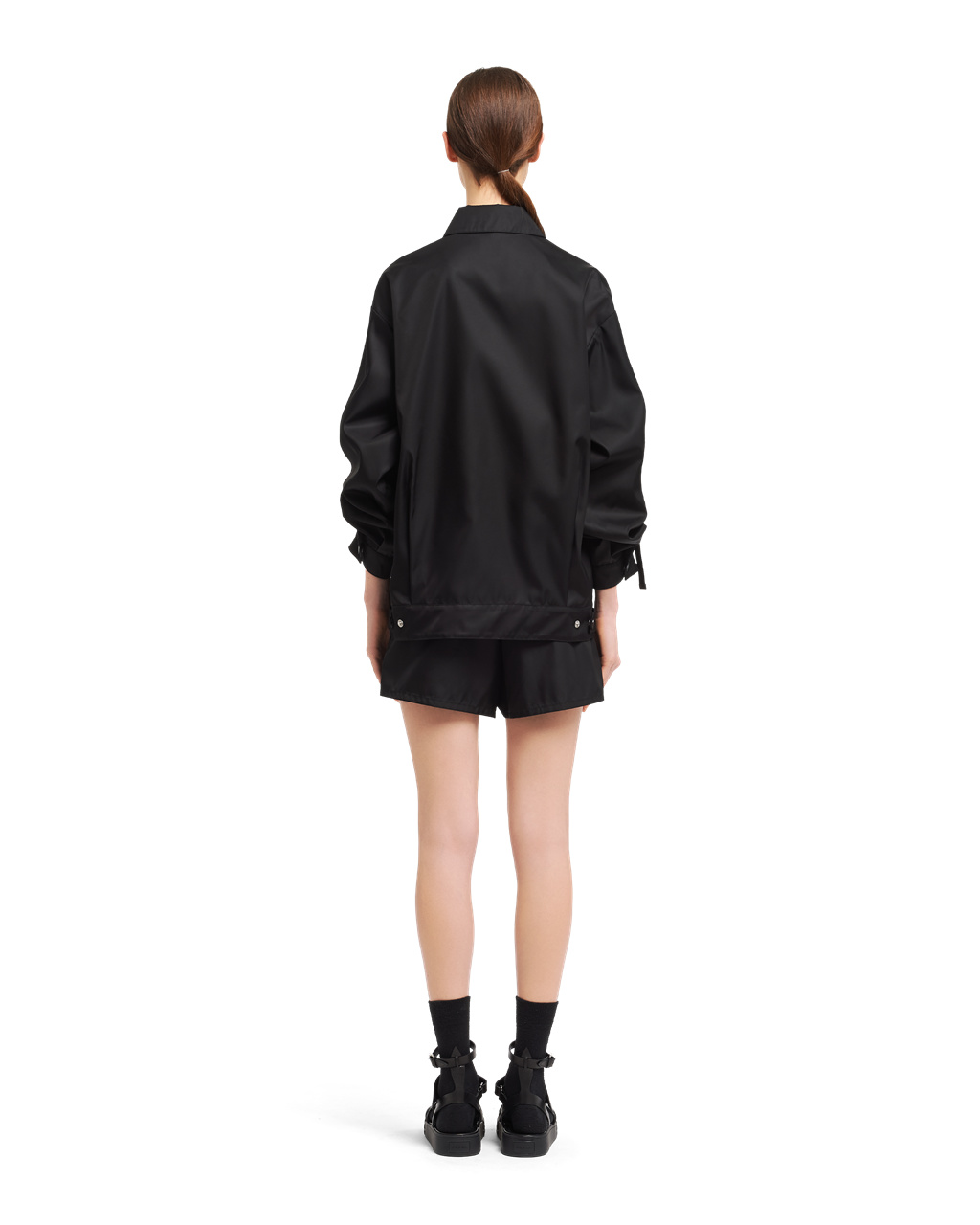 Prada Nylon Gabardine Blouson Jacket Negras | 68975-KIQG