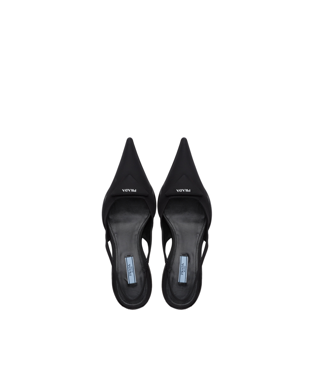 Prada Nylon Gabardine Destalonadas Pumps Negras | 64205-DUTH