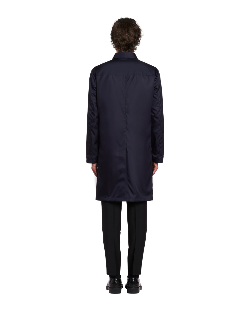 Prada Nylon Gabardine Raincoat Azul Marino | 10386-FJXM