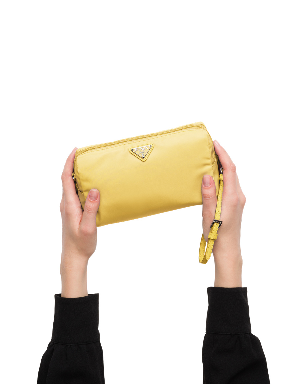 Prada Nylon Pouch Amarillo | 03284-ITOF