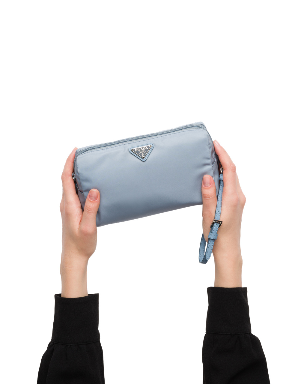 Prada Nylon Pouch Azules | 74381-ESJX