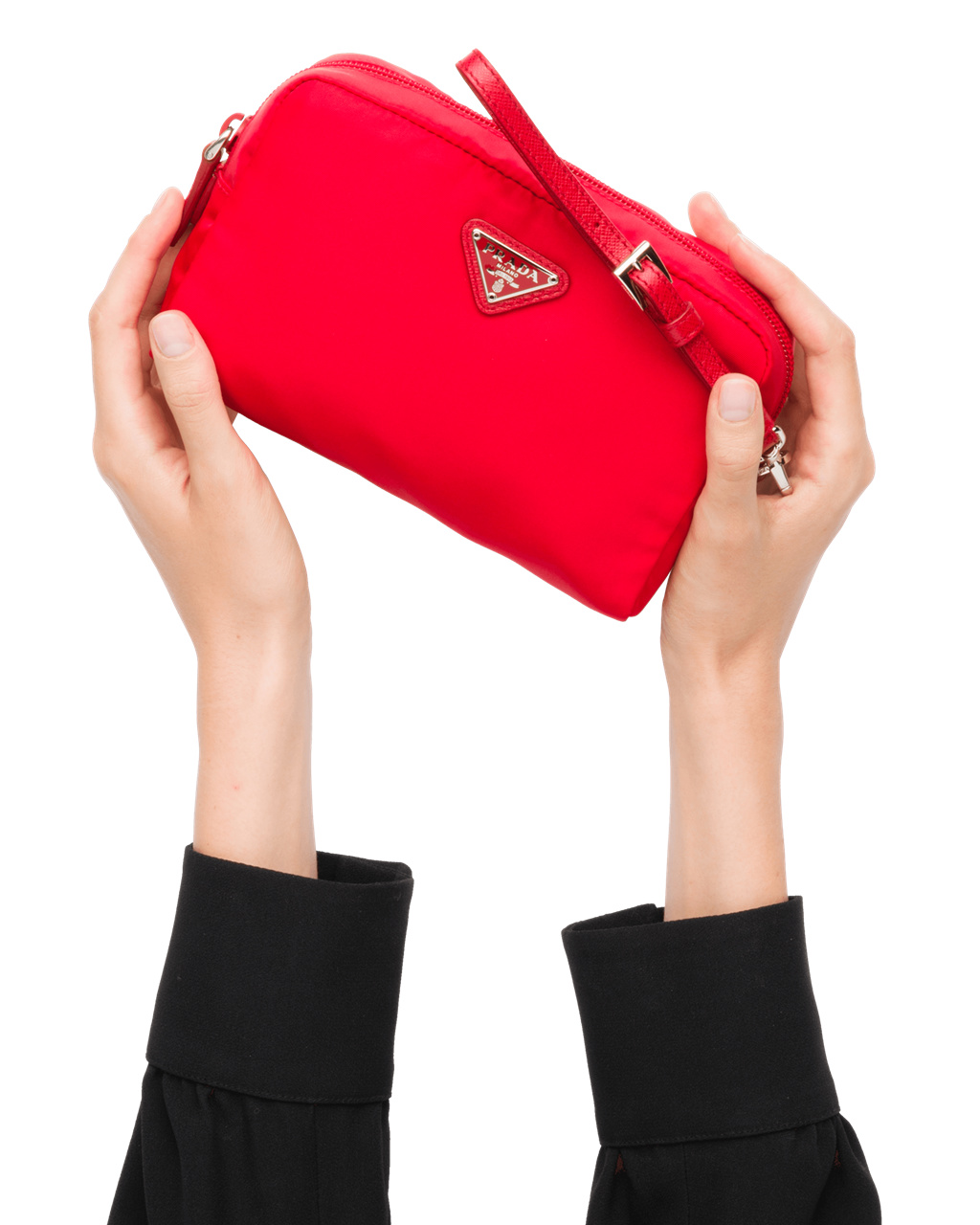 Prada Nylon Pouch Rojas | 13586-HIAF