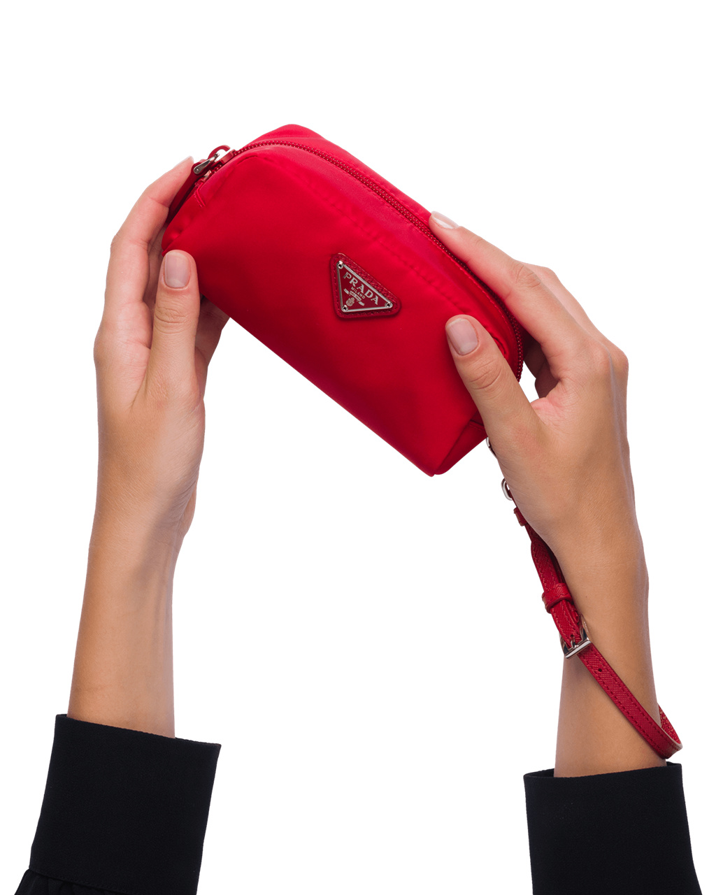 Prada Nylon Pouch Rojas | 95162-KGDA