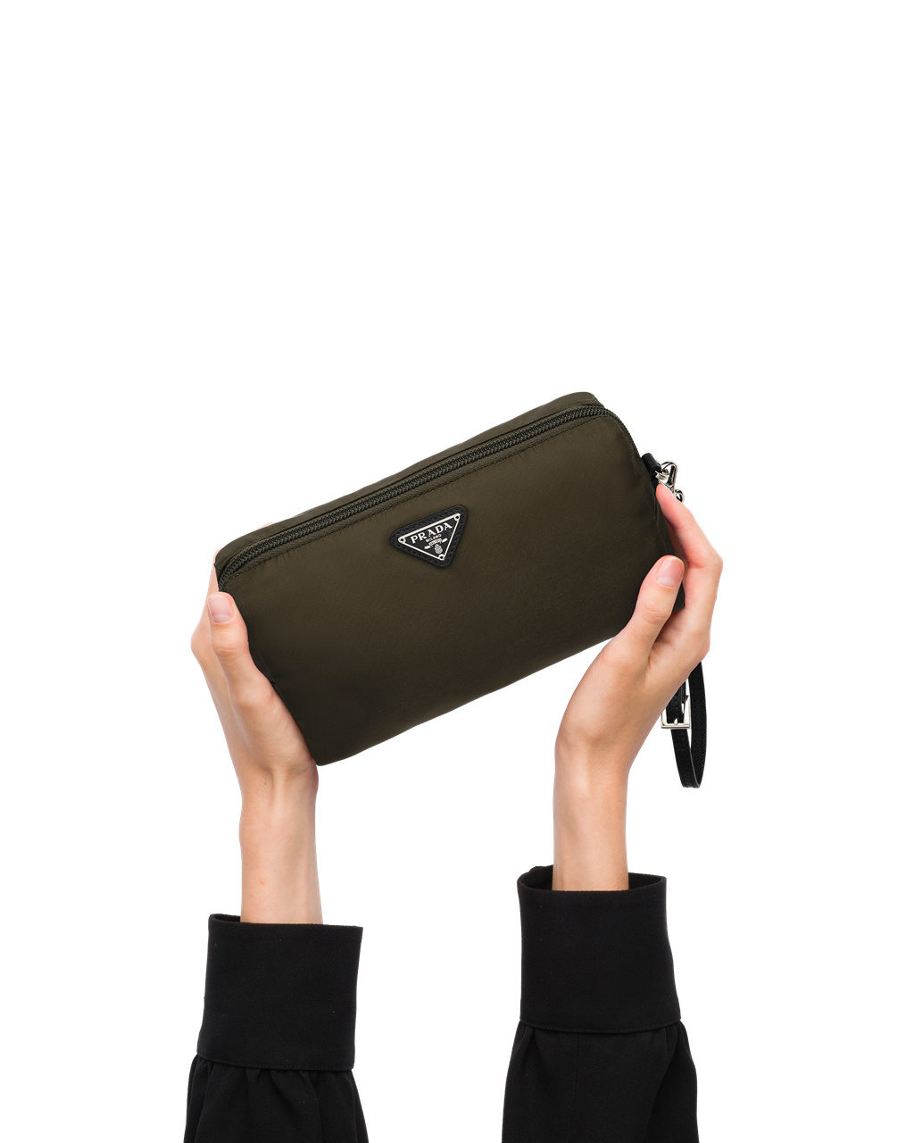 Prada Nylon Pouch Verde | 24379-RDMJ