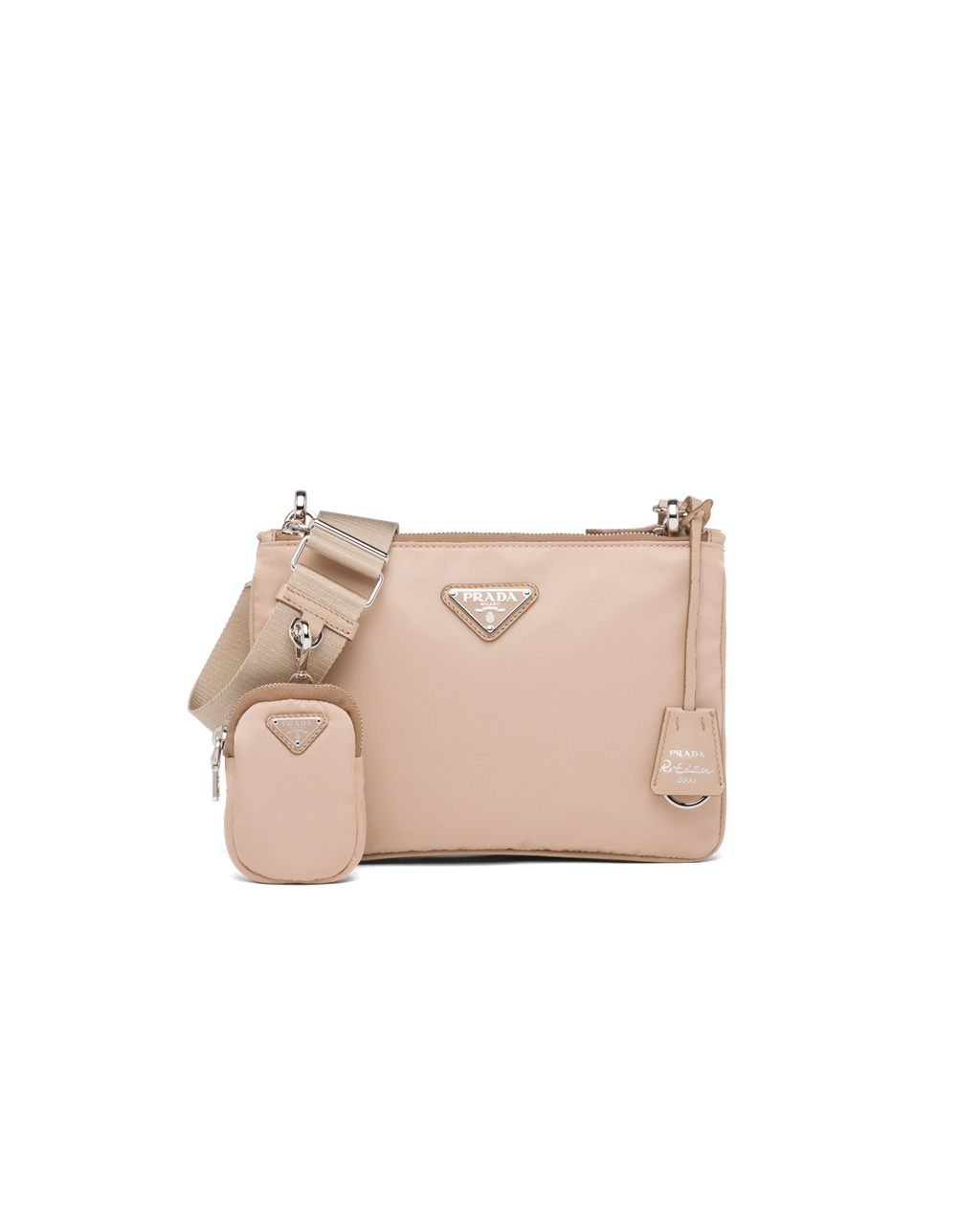 Prada Nylon Re-edition 2000 Shoulder Bag Beige | 28594-EADG