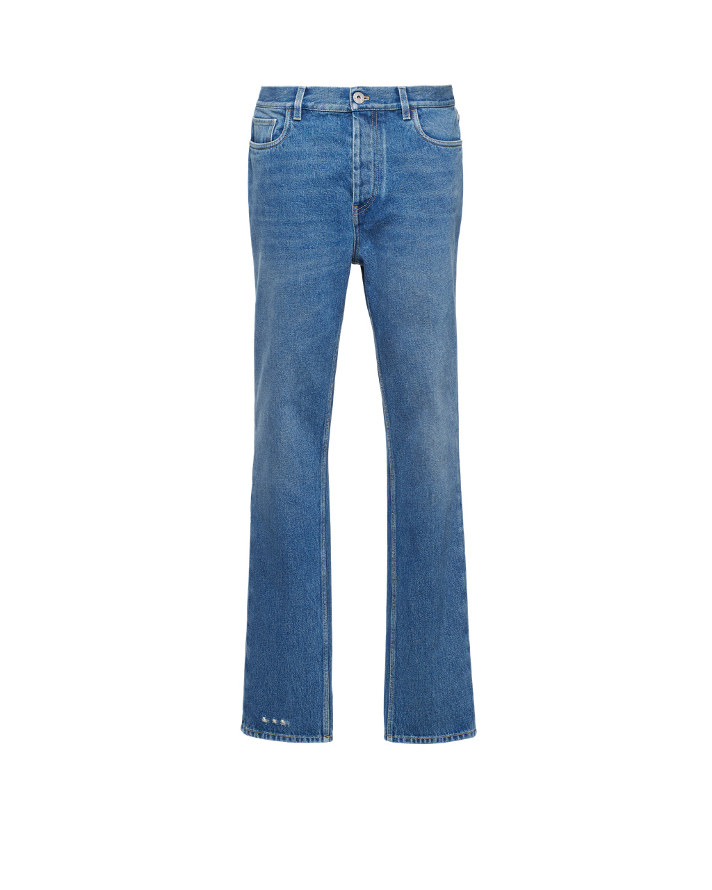 Prada Organic Denim Five-pocket Trousers Azul Marino | 48673-XMPV