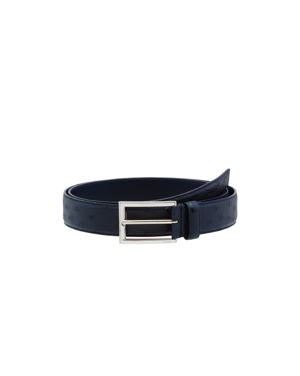 Prada Ostrich Cuero Belt Azul Marino | 13487-UWGE