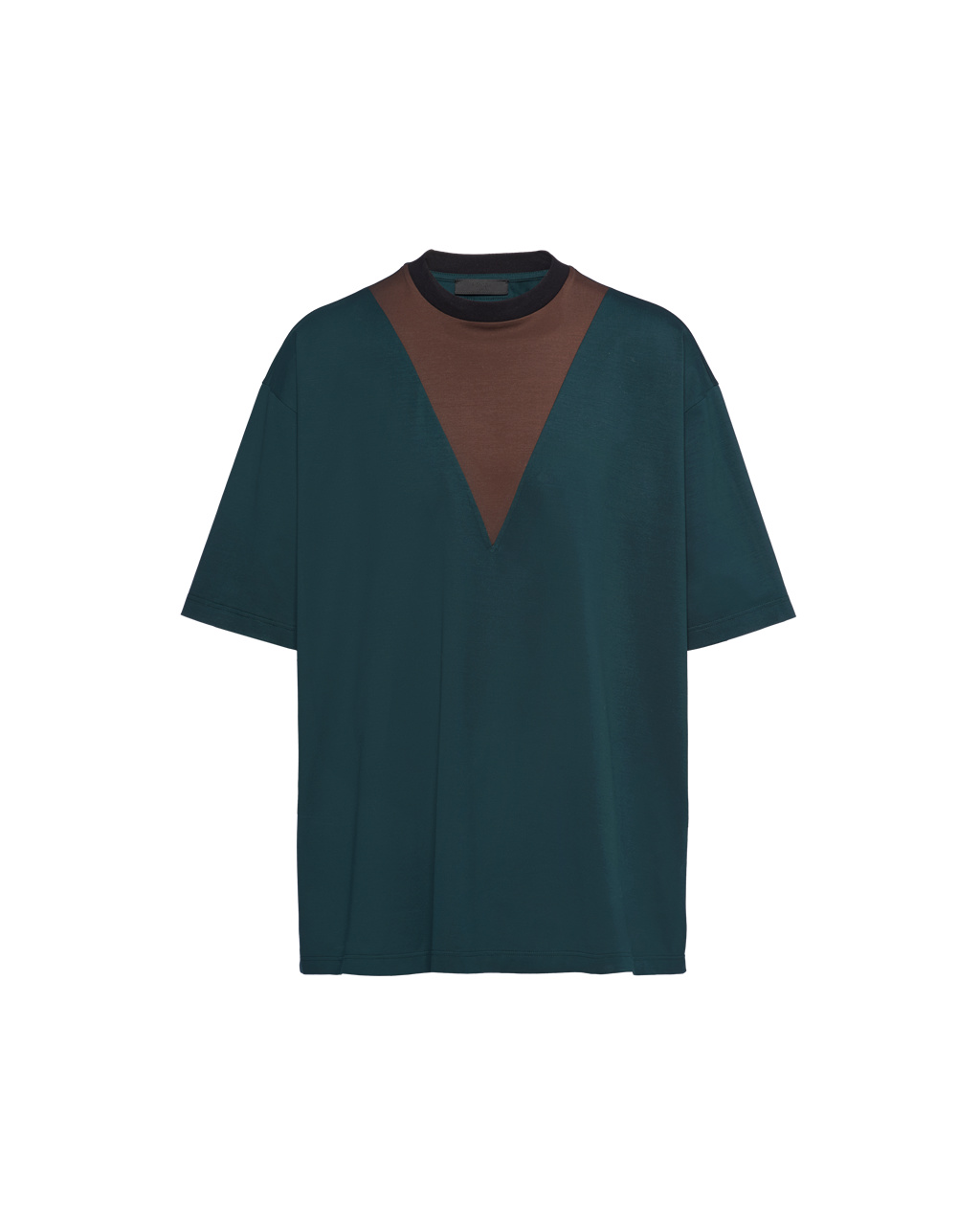 Prada Oversized Algodon T-shirt Verde | 04189-VAST