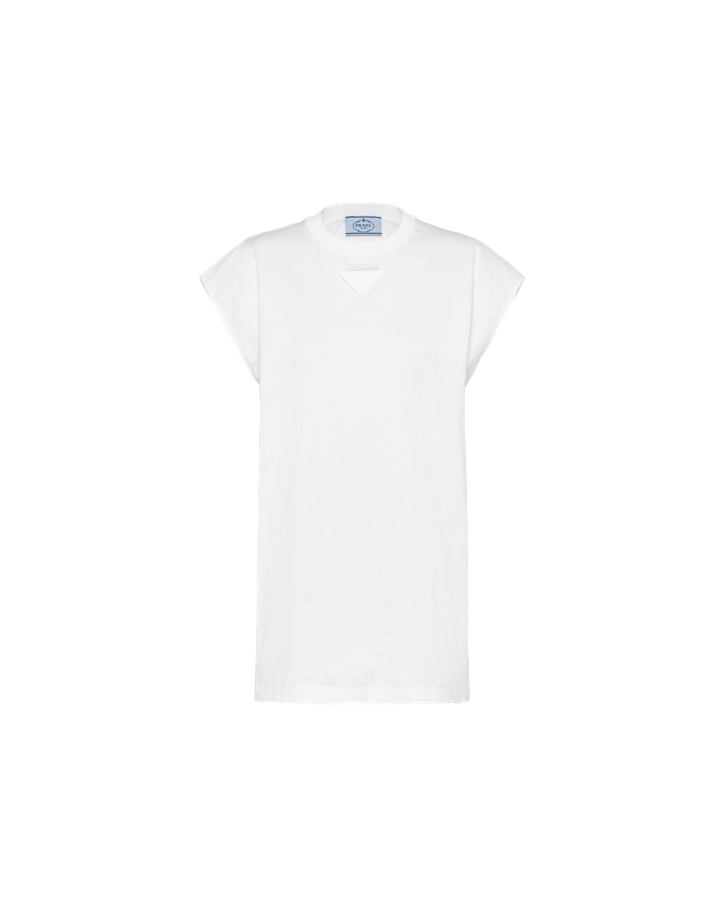 Prada Oversized Jersey T-shirt Blancas | 12053-RGKA