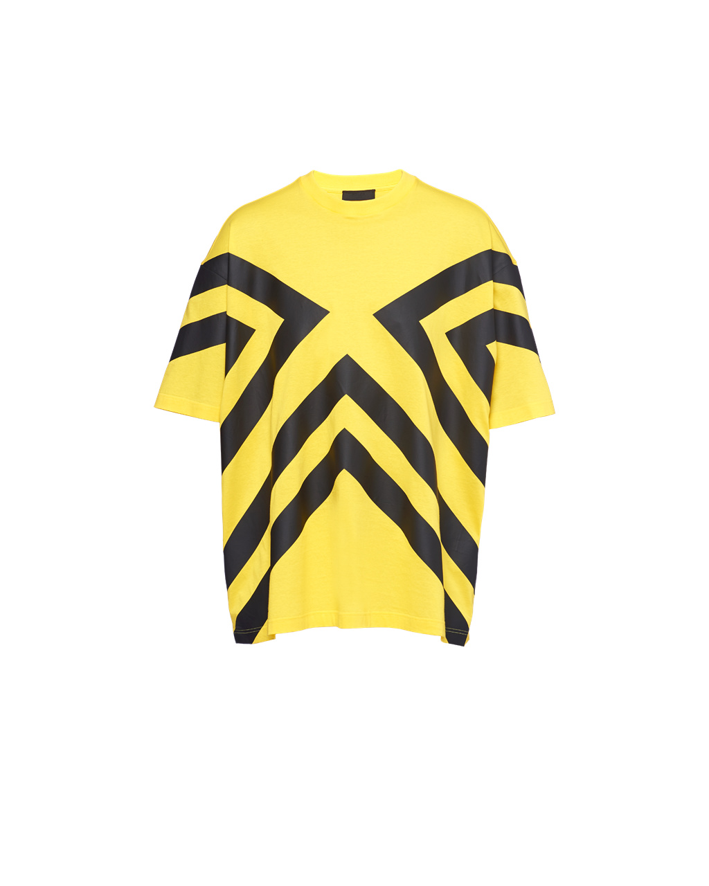 Prada Oversized Printed Algodon T-shirt Amarillo | 86904-IXDN