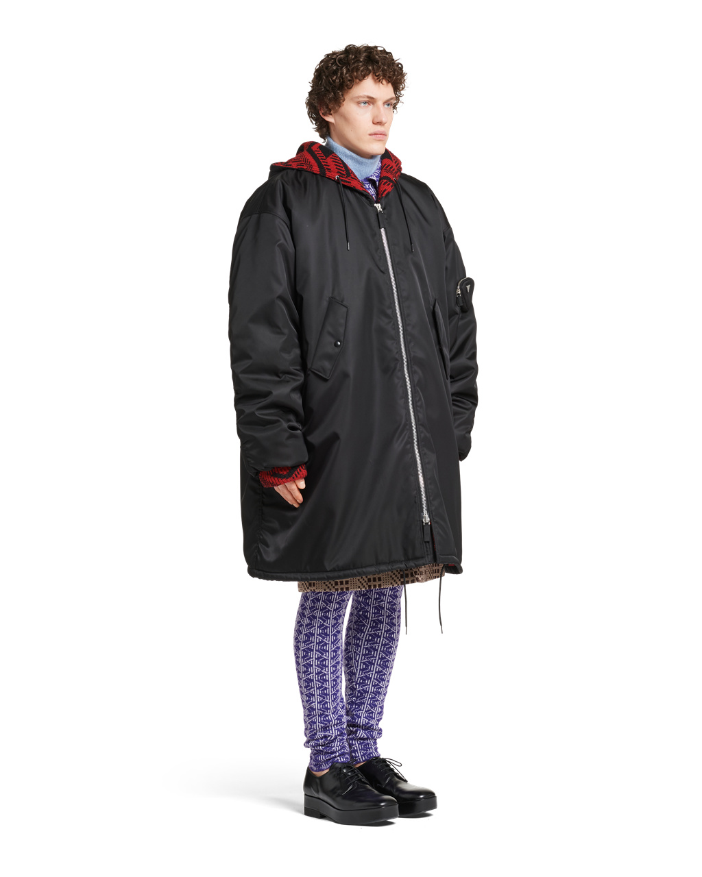 Prada Oversized Re-nylon Raincoat Negras | 74598-EBPT