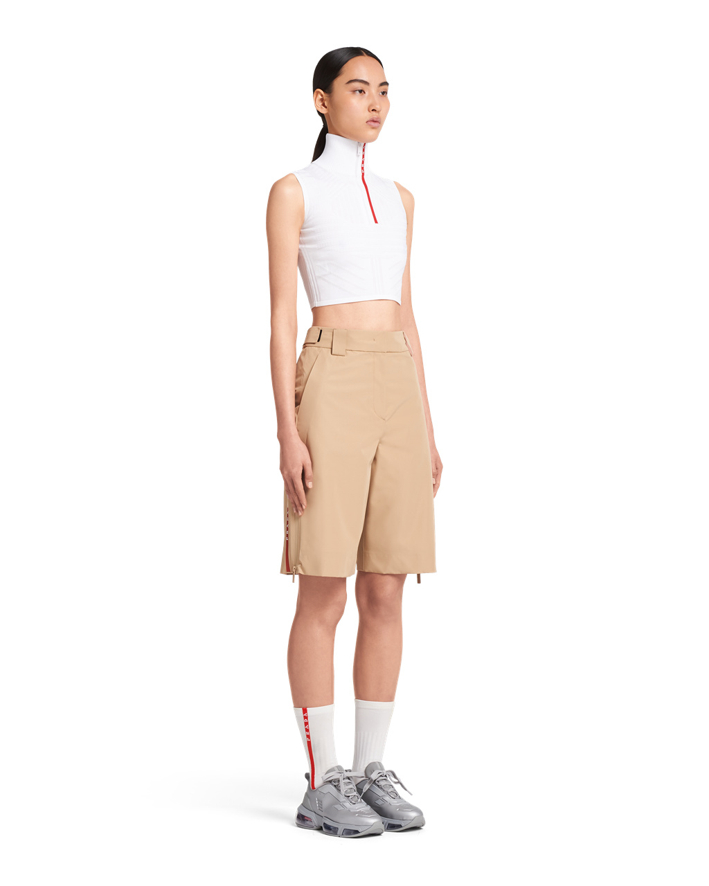 Prada Oversized Technical Fabric Bermudas Cord | 01374-FNZS