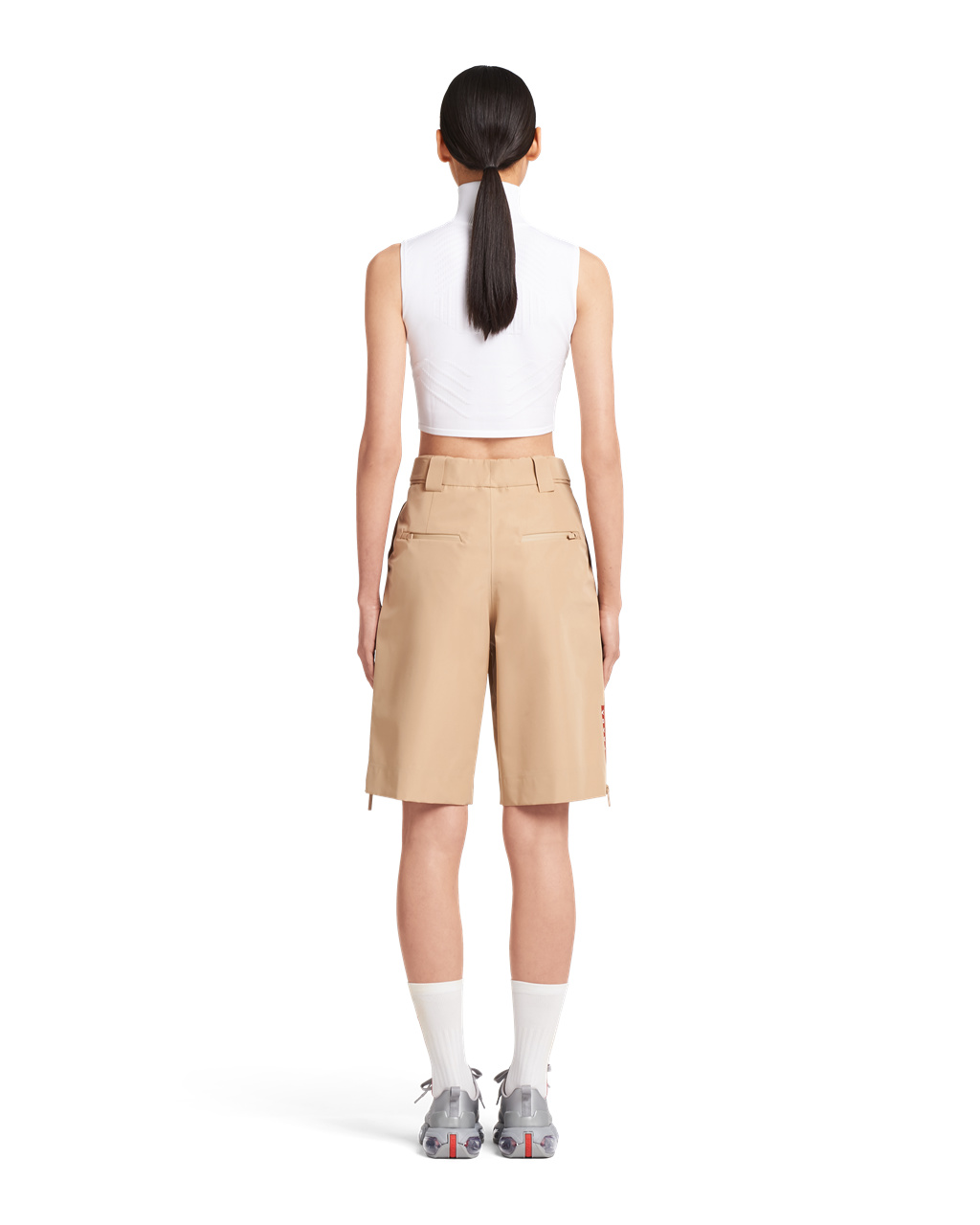 Prada Oversized Technical Fabric Bermudas Cord | 01374-FNZS