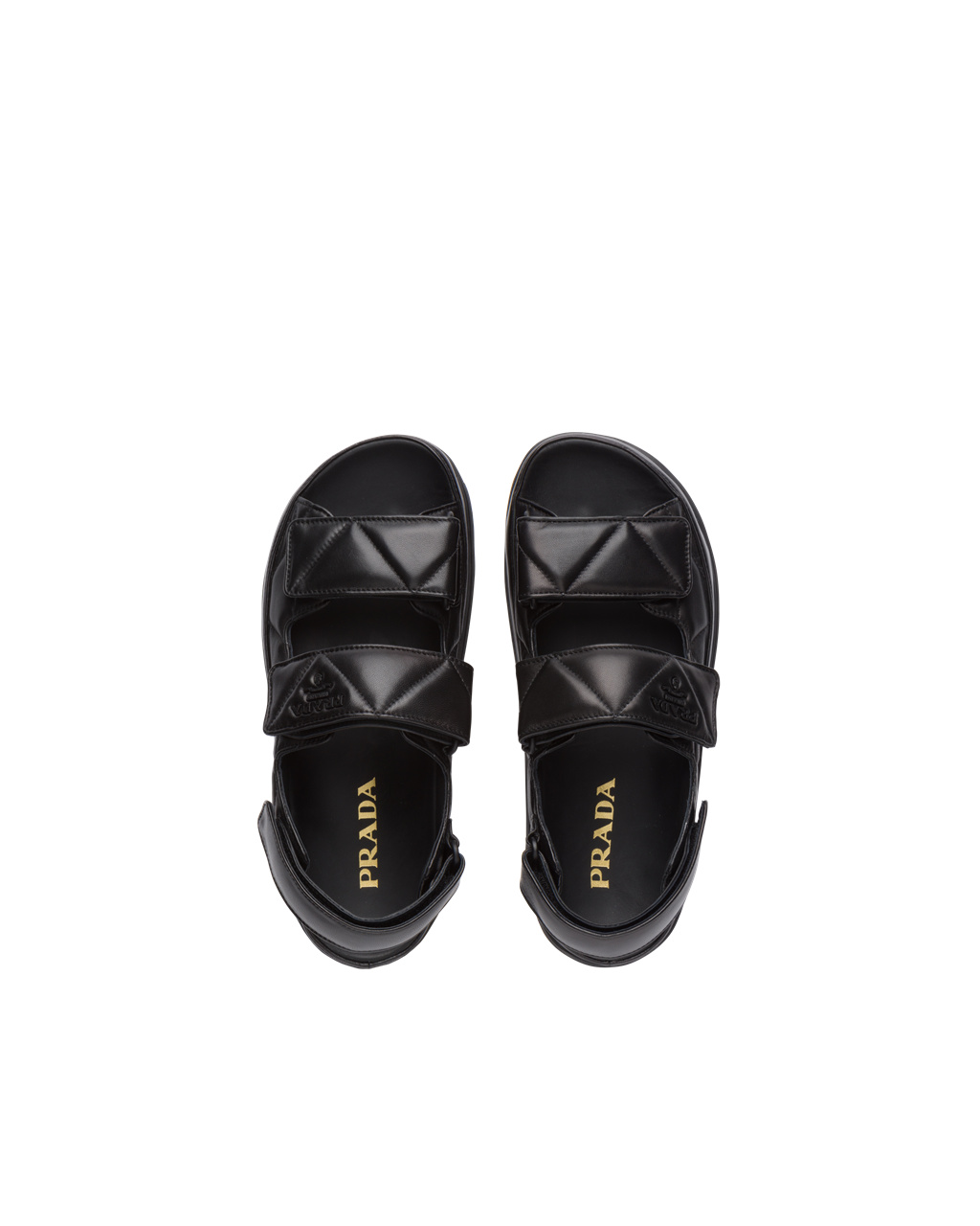 Prada Padded Nappa Cuero Sandals Negras | 51346-DORF