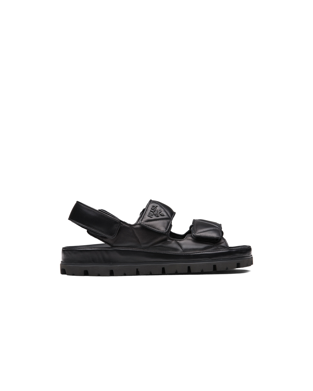 Prada Padded Nappa Cuero Sandals Negras | 51346-DORF