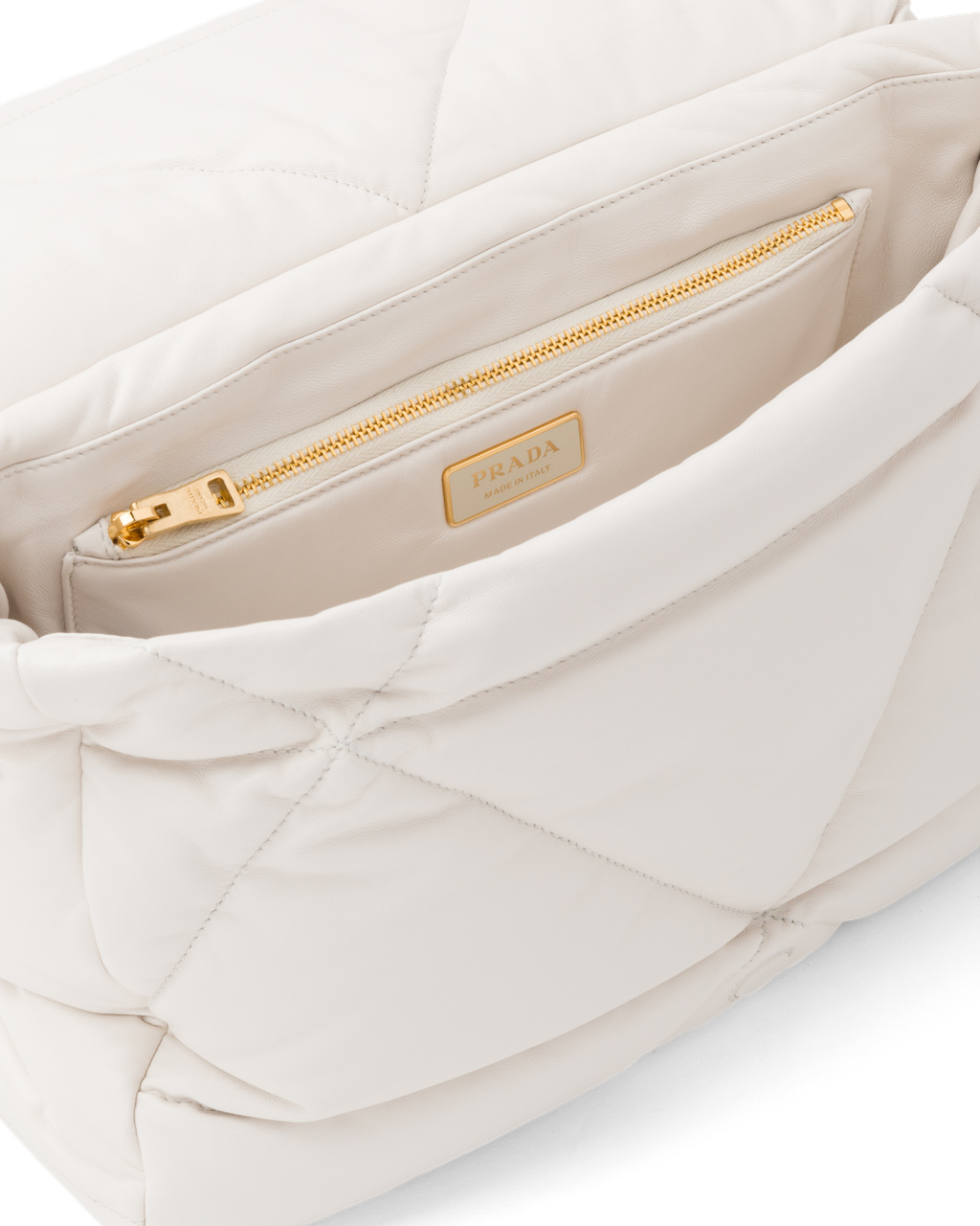 Prada Padded Nappa Cuero Shoulder Bag Blancas | 30416-JCHP