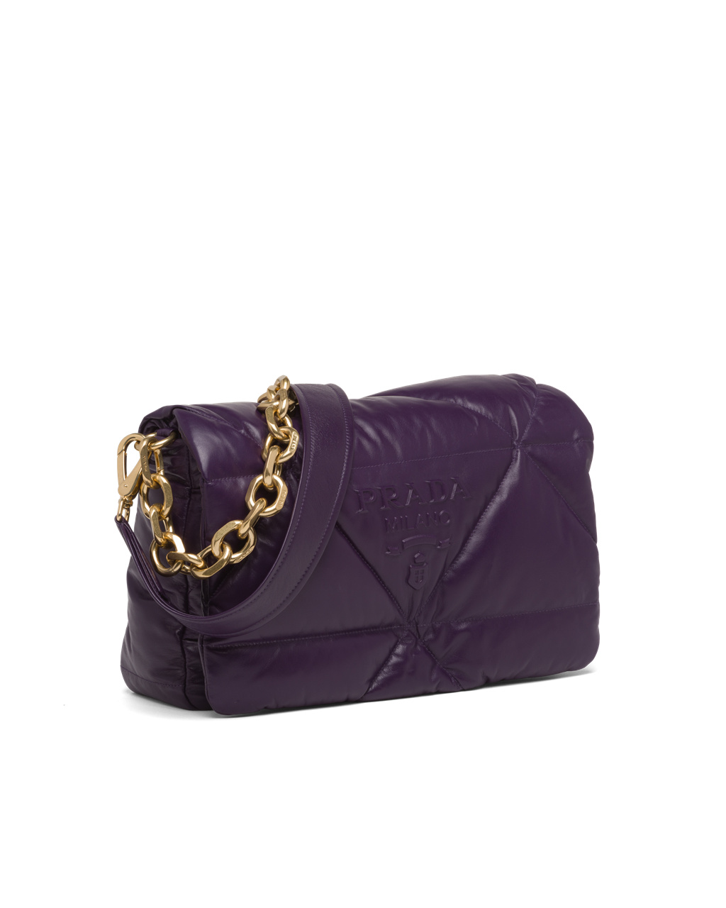 Prada Padded Nappa Cuero Shoulder Bag Violet | 52931-REVJ