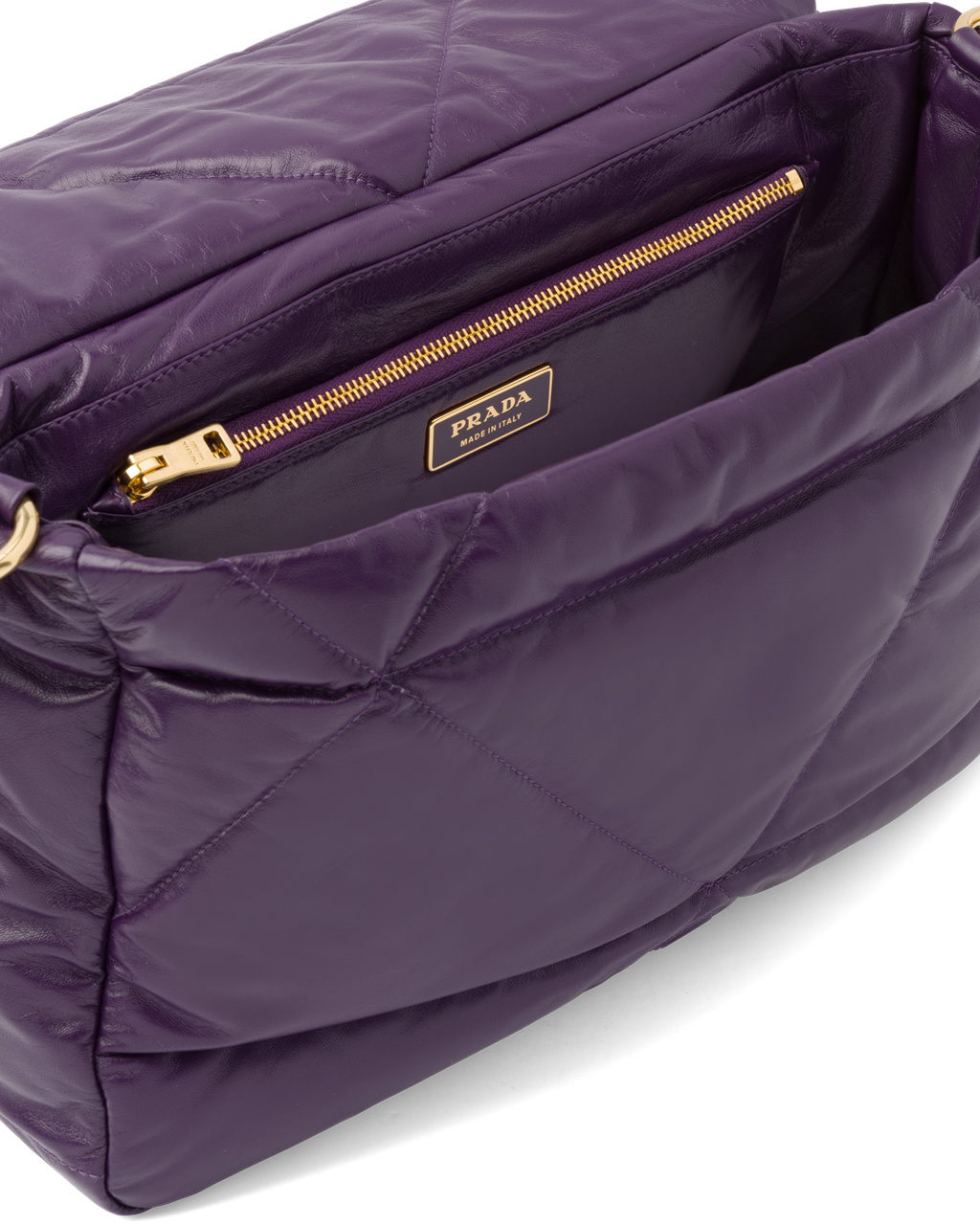 Prada Padded Nappa Cuero Shoulder Bag Violet | 52931-REVJ