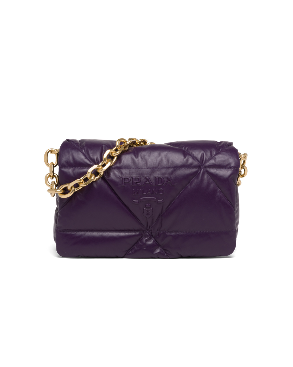 Prada Padded Nappa Cuero Shoulder Bag Violet | 52931-REVJ