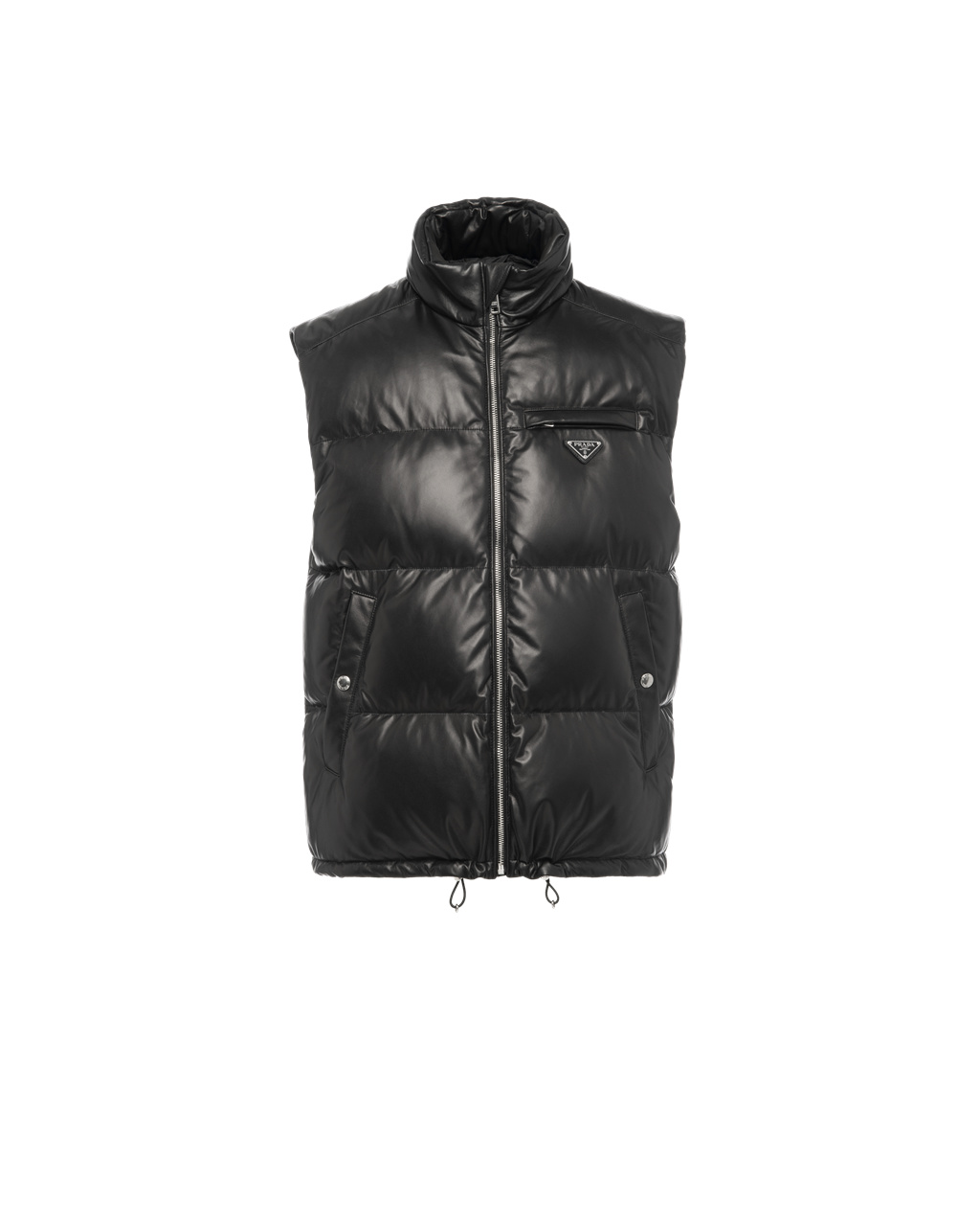 Prada Padded Nappa Cuero Vest Negras | 20897-PNIC