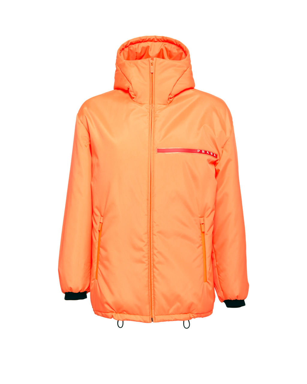 Prada Padded Technical Fabric Encapuchado Jacket Coral | 28734-ASKR