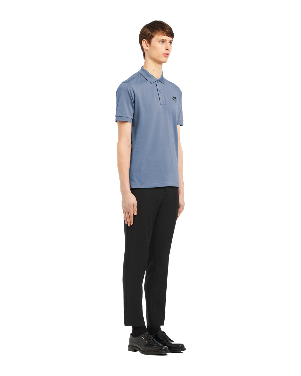 Prada Piqué Polo Shirt Azules | 81972-DAVJ