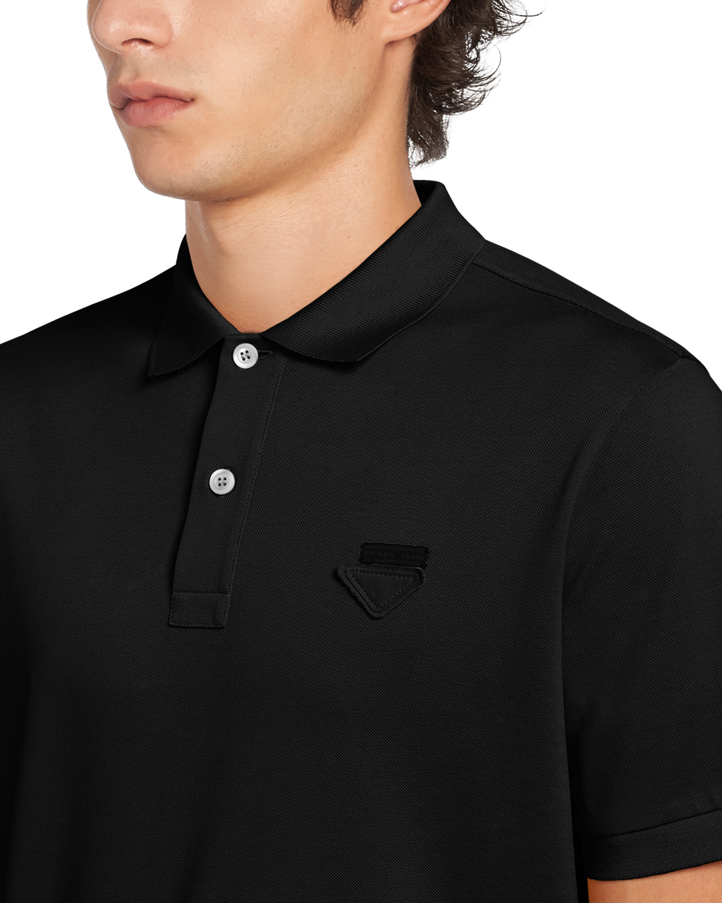 Prada Piqué Polo Shirt Negras | 81637-MZCY