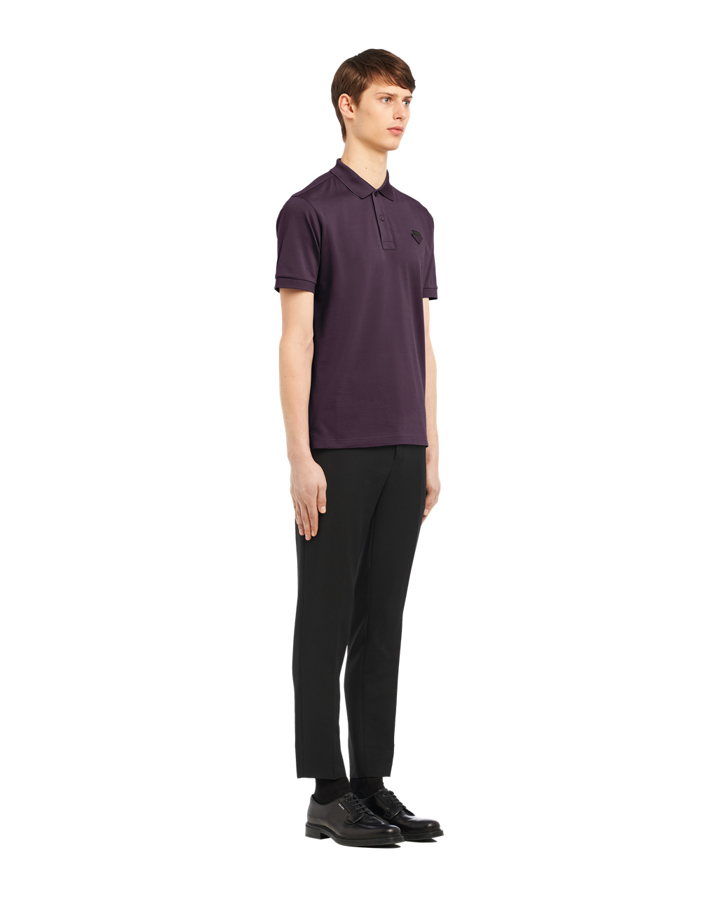 Prada Piqué Polo Shirt Plum | 76031-QYSA