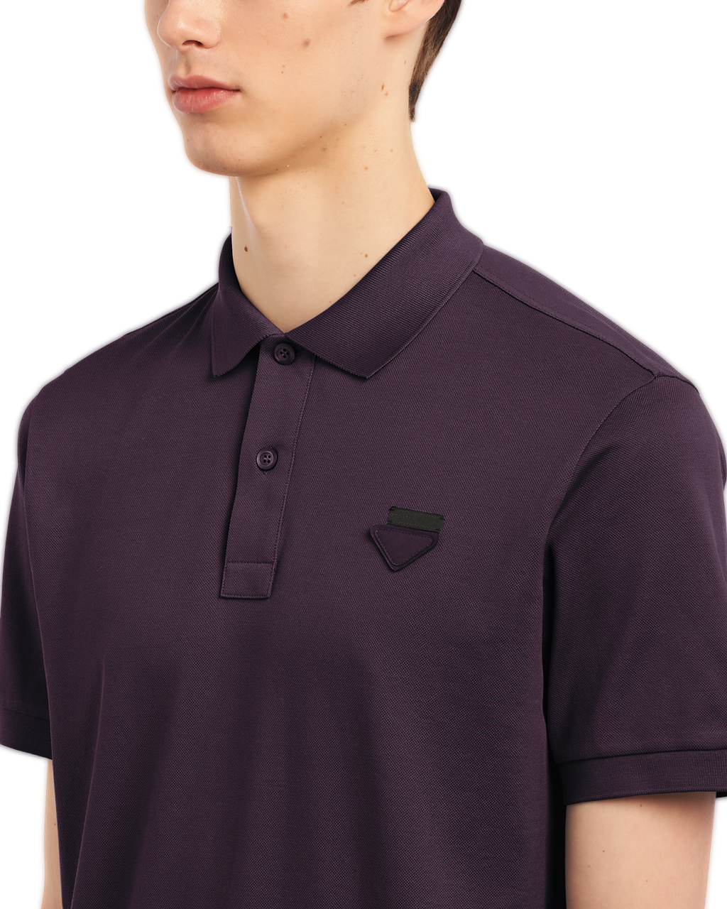 Prada Piqué Polo Shirt Plum | 76031-QYSA