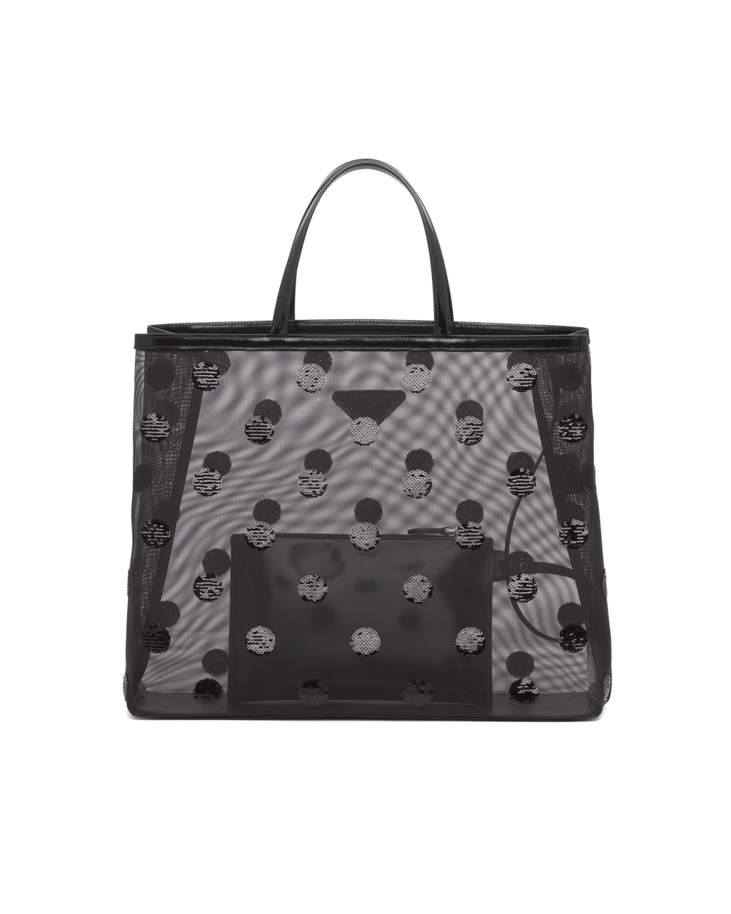 Prada Polka-dot Mesh Tote Bag Negras | 18204-YCUI