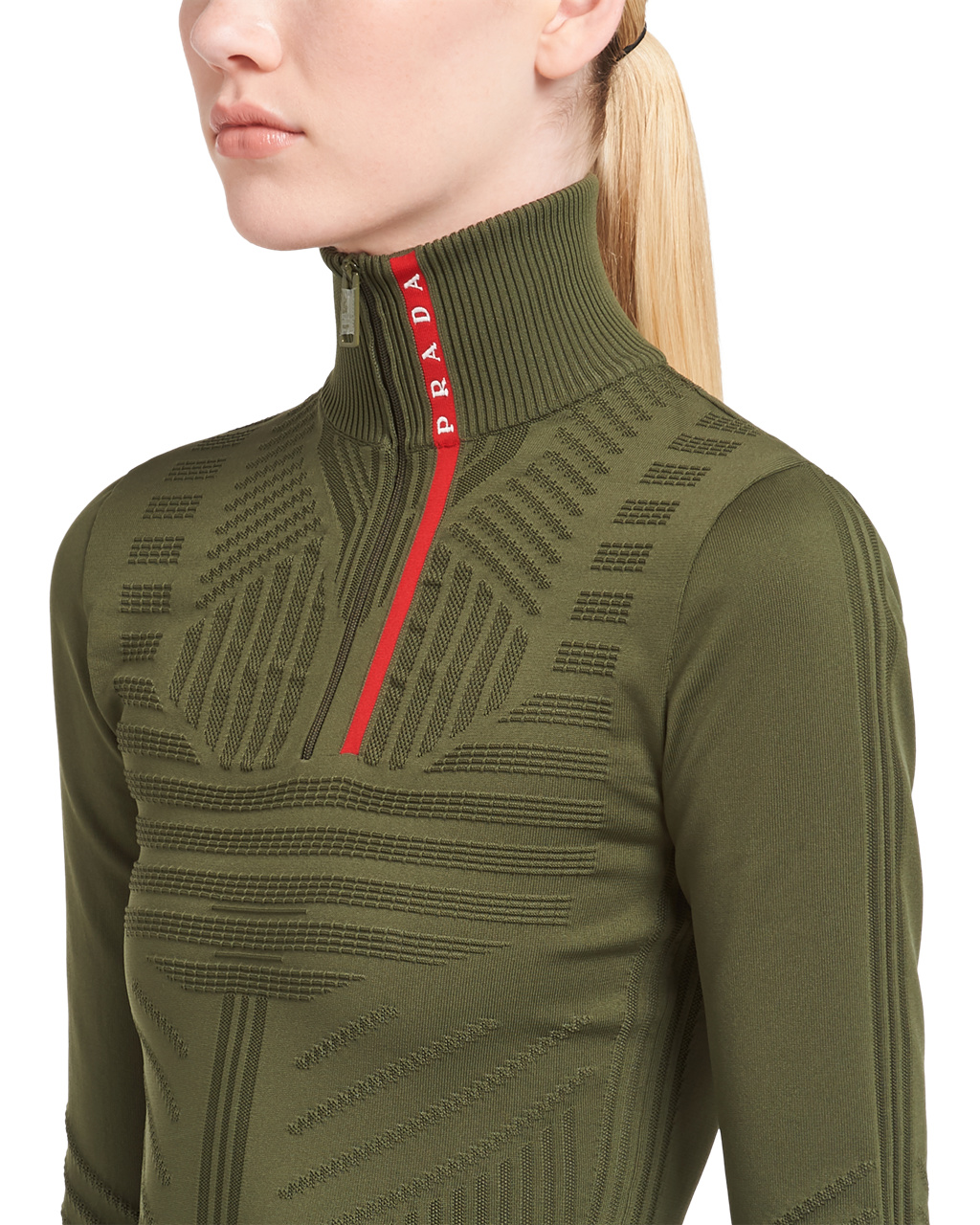 Prada Polyester Sports Top Verde Verde | 59624-GJTX